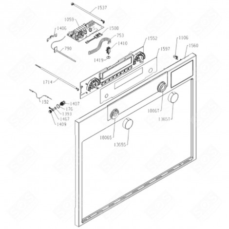 CADRE (REPÈRE 1560) FOUR, CUISINIÈRE - 719012