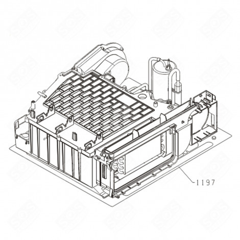 ENS. SYSTÈME DESSOUS (REPÈRE 1197) SÈCHE-LINGE - 575684