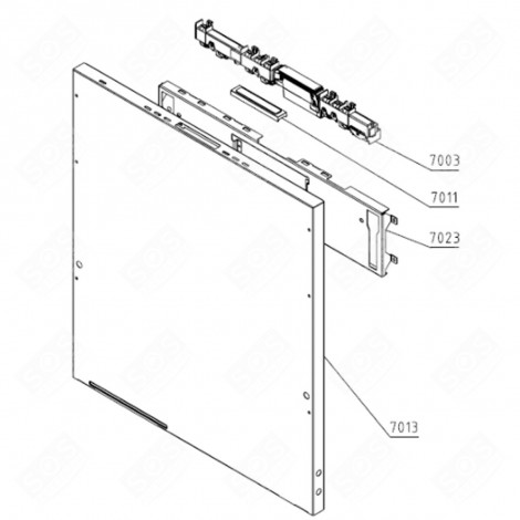 ENS PORTE EXT (REPÈRE 7013) LAVE-VAISSELLE - 707174