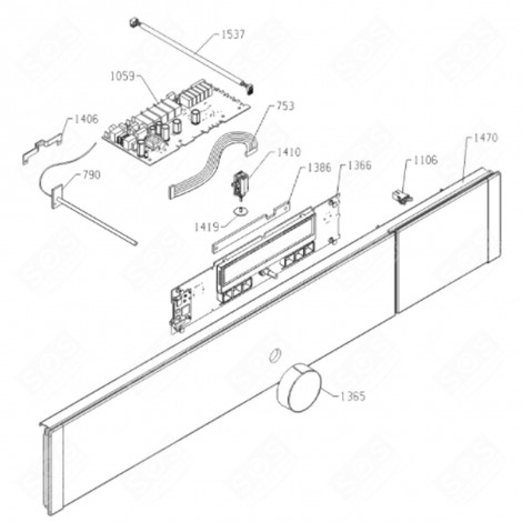 BANDEAU (REPÈRE 1470) FOUR, CUISINIÈRE - 794338