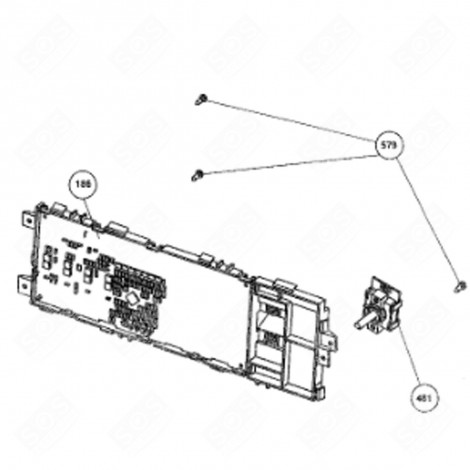 CARTE ÉLECTRONIQUE, MODULE DE PROGRAMMATION (REPÈRE 186) LAVE-LINGE - 2822270273