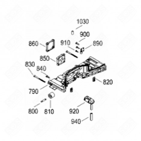 MEMBRANE ÉVACUATION EAUX (REPÈRE 940) RÉFRIGÉRATEUR, CONGÉLATEUR - 7266001