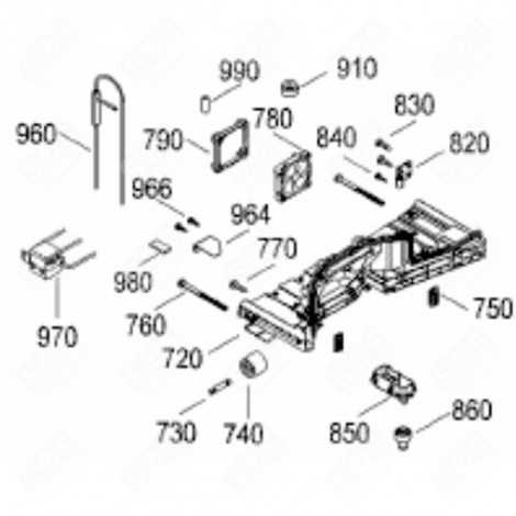 ELECTROVANNE (REPÈRE 970) RÉFRIGÉRATEUR, CONGÉLATEUR - 9503120