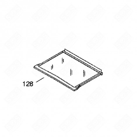 VITRE DE BAC À LÉGUMES REPÈRE 128 RÉFRIGÉRATEUR, CONGÉLATEUR - 43X2489