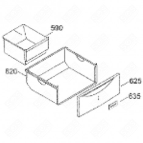 BANDEAU SÉRIGRAPHIE POUR TIROIR (REPÈRE 635) RÉFRIGÉRATEUR, CONGÉLATEUR - 7430075