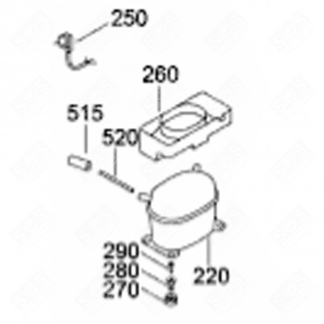 BAC D'ÉVAPORATION (REPÈRE 260) RÉFRIGÉRATEUR, CONGÉLATEUR - 7423306