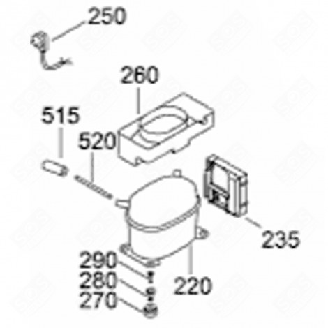 BAC D'ÉVAPORATION (REPÈRE 260) RÉFRIGÉRATEUR, CONGÉLATEUR - 7413636