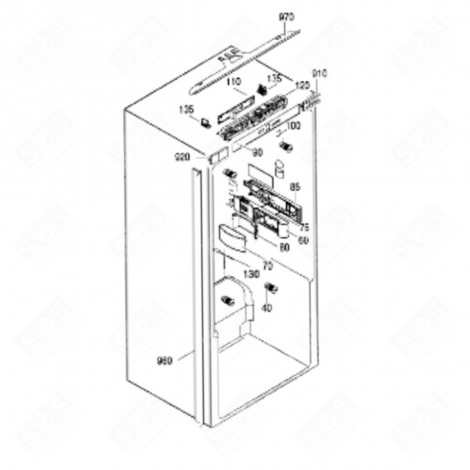 PLATINE INTÉGRALE (REPÈRE 110) RÉFRIGÉRATEUR, CONGÉLATEUR - 6143684