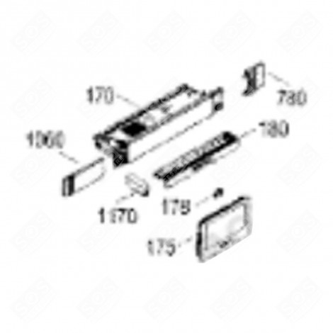 PLATINE DE COMMANDE (PORTE) RÉFRIGÉRATEUR, CONGÉLATEUR - 6125182