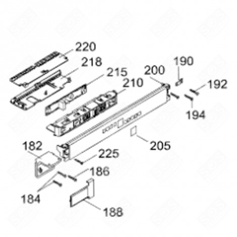 PLATINE DE COMMANDE (REPÈRE 215) RÉFRIGÉRATEUR, CONGÉLATEUR - 6133018