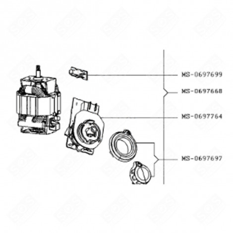 CARTE ÉLECTRONIQUE (REPÈRE MS-0697764) ROBOT MÉNAGER - MS-0697764