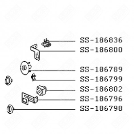 THERMOSTAT (REPÈRE SS-186836) FOUR, CUISINIÈRE - SS-186836