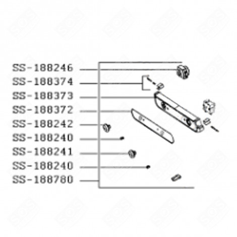 ENSEMBLE CADRAN COMPLET + THERMOSTAT (REPÈRE SS-188780 FOUR, CUISINIÈRE - SS-188780