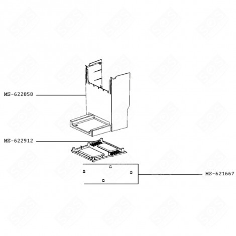 SOCLE (REPÈRE MS-622912) CAFETIÈRE, MACHINE À CAFÉ - MS-622912