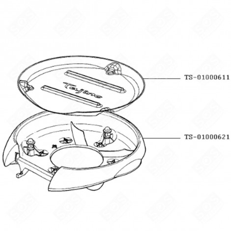 RÉFLECTEUR (REPÈRE TS-01000611) RACLETTE, GRIL, WOK - TS-01000611