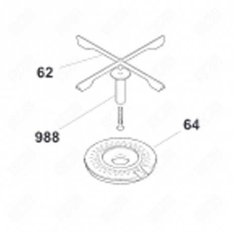 DIFFUSEUR (REPÈRE 988) PLAQUE DE CUISSON - 42804611