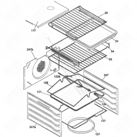 PANNEAU GAUCHE (REPÈRE 247A) FOUR, CUISINIÈRE - 42810566