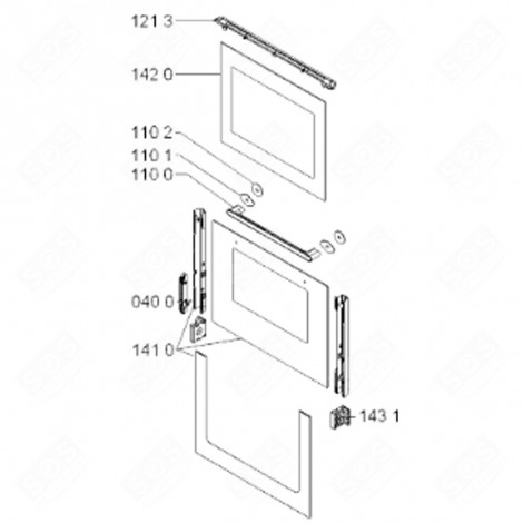 VITRE EXTÉRIEURE (REPÈRE 141 0) FOUR, CUISINIÈRE - 481010413240