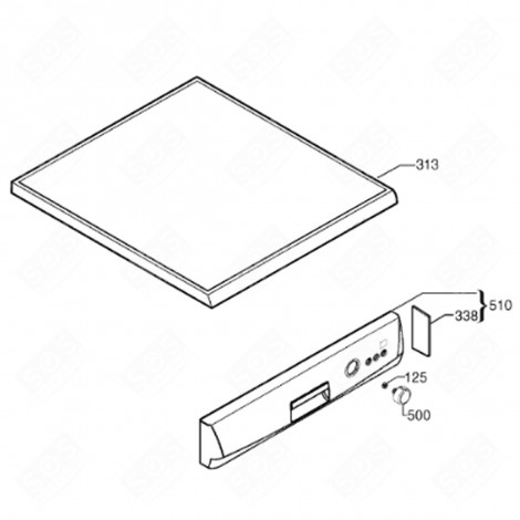 BOUTON (REPÈRE 500) D'ORIGINE LAVE-VAISSELLE - 1560295212