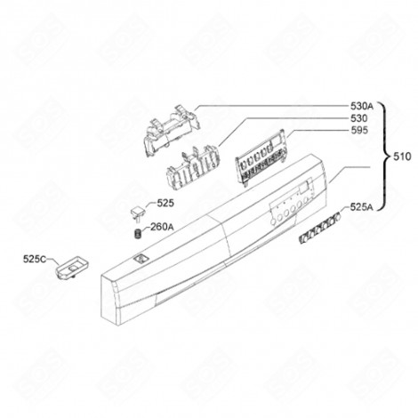 BANDEAU (REPÈRE 510) LAVE-VAISSELLE - 140002441073