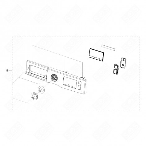 CARTE ÉLECTRONIQUE, MODULE DE PUISSANCE (REPÈRE 8) LAVE-LINGE - DC97-19952C