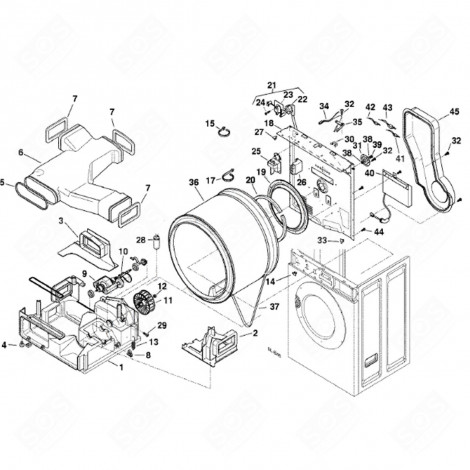 MOTEUR (REPÈRE 9) SÈCHE-LINGE - 57X1580