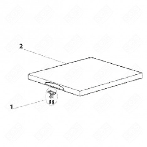 CROCHET DE PORTE (REPÈRE 1) LAVE-LINGE - 27980