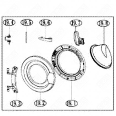 CADRE DE HUBLOT (REPÈRE 19.1) LAVE-LINGE - 25401