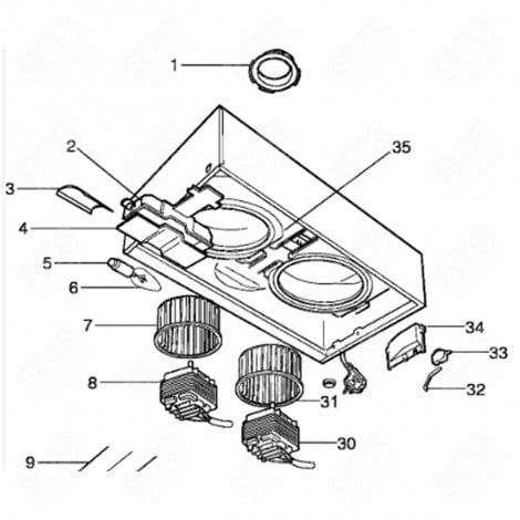 MOTEUR (REPÈRE 8) HOTTE - C00135450