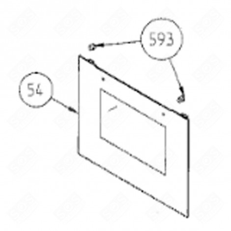 VITRE DE PORTE (REPÈRE 54) FOUR, CUISINIÈRE - 20789999