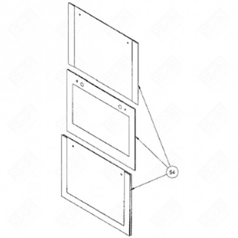 VITRE EXTÉRIEUR DE PORTE (REPÈRE 54) FOUR, CUISINIÈRE - 20769868