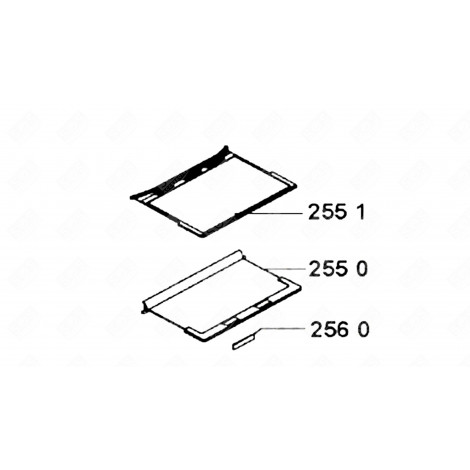 CLAYETTE, ÉTAGÈRE VERRE (REPÈRE 255 1) RÉFRIGÉRATEUR, CONGÉLATEUR - 481245088188