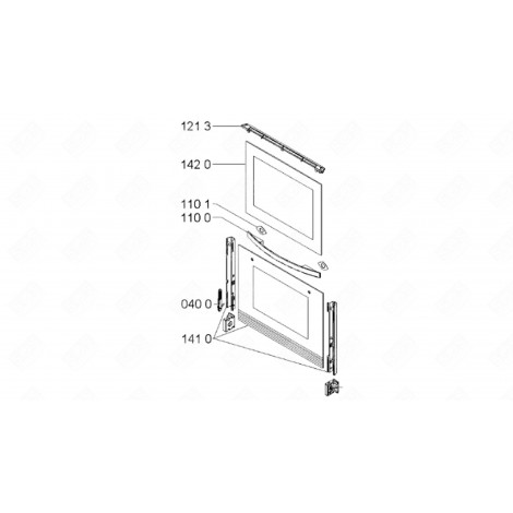 VITRE EXTÉRIEURE (REPÈRE 141 0) FOUR, CUISINIÈRE - 481245059959