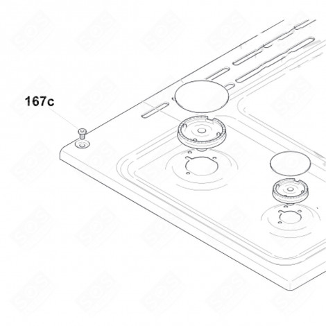 SUPPORT CHARNIÈRE REPÈRE 167C FOUR, CUISINIÈRE - 42391175