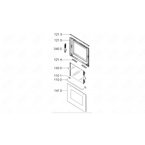 CONTRE PORTE (REPÈRE 121 0) FOUR, CUISINIÈRE - 481244039326