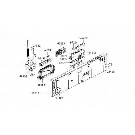 MODULE ÉLECTRONIQUE (REPÈRE 6804) LAVE-VAISSELLE - 811650608