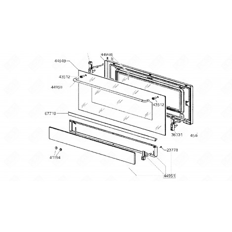 VITRE EXTÉRIEURE (REPÈRE 44949) FOUR, CUISINIÈRE - 692531191