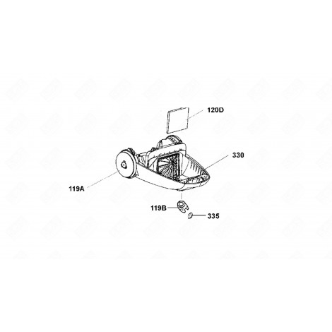 ROUE ARRIÈRE (REPÈRE 119A) ASPIRATEUR - 1130506056