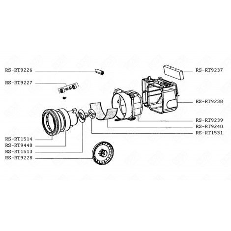 MOTEUR (REPÈRE RS-RT9440) ASPIRATEUR - RS-RT9440