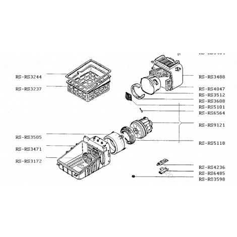 FILTRE (REPÈRE RS-RS3172) ASPIRATEUR - RS-RS3172