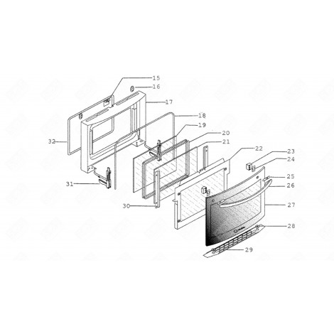 VITRE EXTÉRIEURE (REPÈRE 27) FOUR, CUISINIÈRE - C00143573