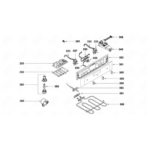 BOUTON DE COMMANDE (REPÈRE 305) FOUR, CUISINIÈRE - AS0032131