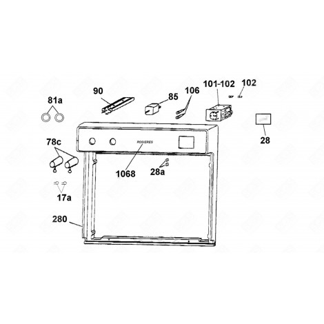 MANETTE PROGRAMMATION (REPÈRE 28A) FOUR, CUISINIÈRE - 93754661