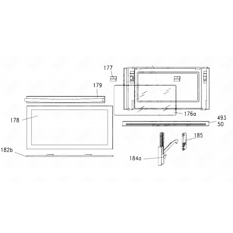 VITRE INTÉRIEURE (REPÈRE 176A) FOUR, CUISINIÈRE - 93710853