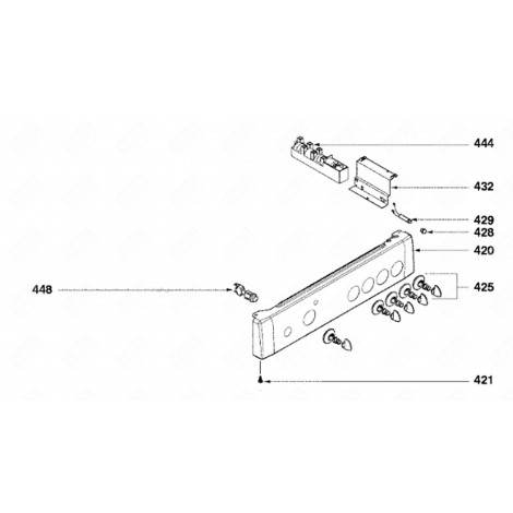 BOUTON THERMOSTAT (REPÈRE 425) FOUR, CUISINIÈRE - 74X4910