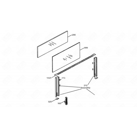 VITRE INTERMÉDIAIRE FOUR, CUISINIÈRE - 70X1401