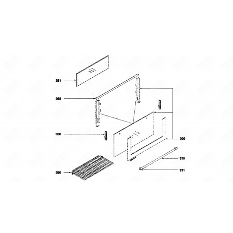 VITRE INTÉRIEURE FOUR, CUISINIÈRE - 70X0538