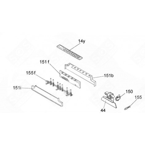 MODULE PROGRAMMÉ AVANT 14/22 (REPÈRE 151 F) LAVE-VAISSELLE - 49028817