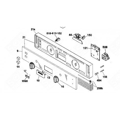 MODULE PROGRAMMÉ AVANT 13/01 (REPÈRE 151) LAVE-VAISSELLE - 49025257