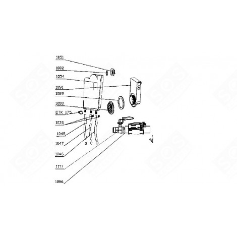 PRESSOSTAT AVEC DURITE (REPÈRE 1117) LAVE-VAISSELLE - 480A31